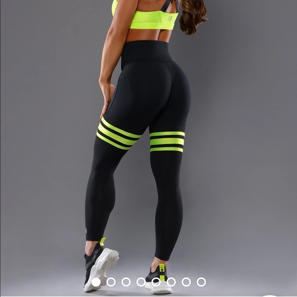 Bombshell leggings Thigh highs neon green